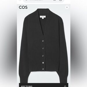 COS waisted knitted cardigan XS